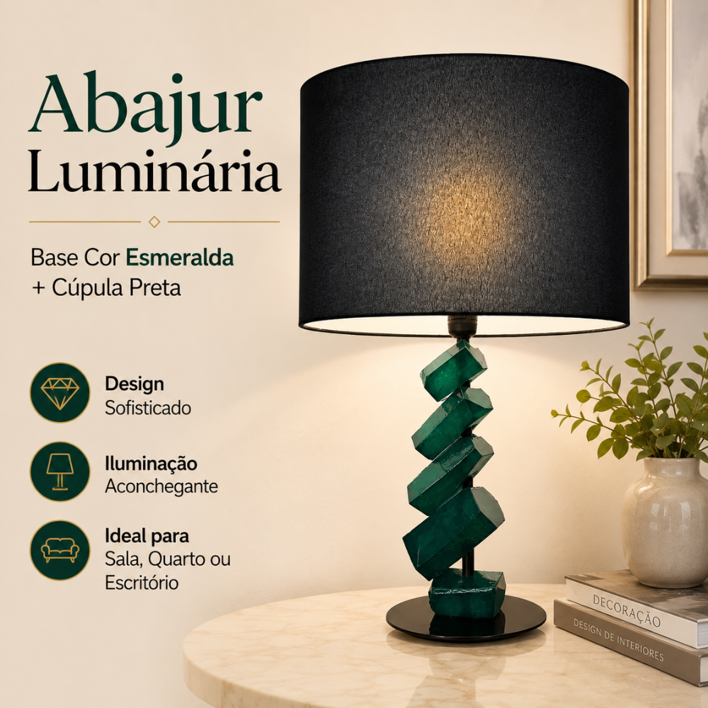 Abajur com Base Esmeralda — foto 2