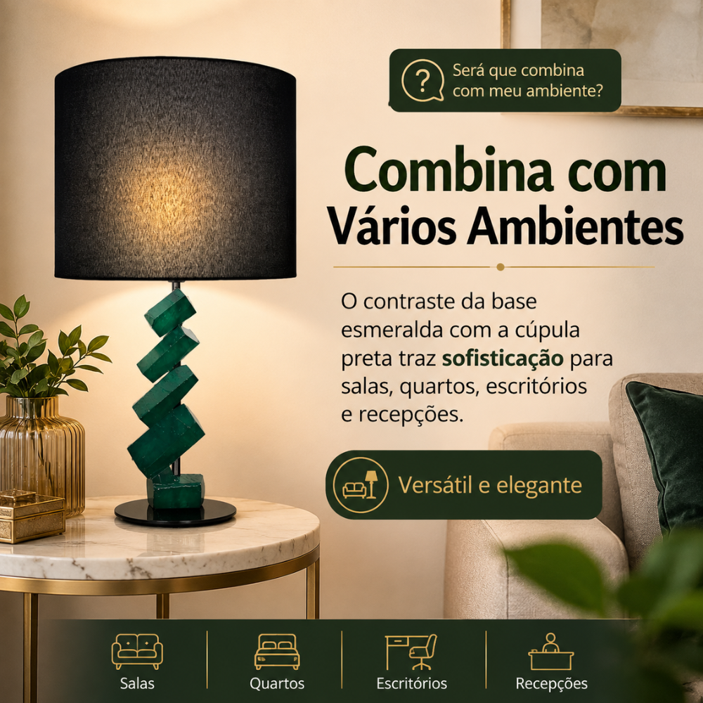 Abajur com Base Esmeralda — foto 3