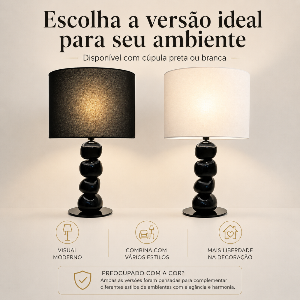 Abajur com Base Preta — foto 2