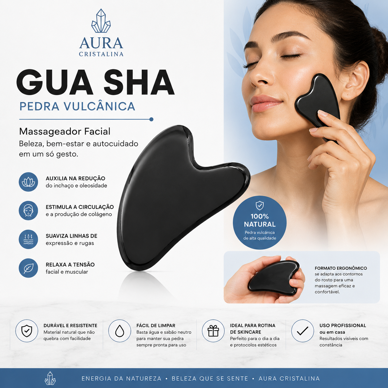 Gua Sha de Pedra Vulcânica — foto 3