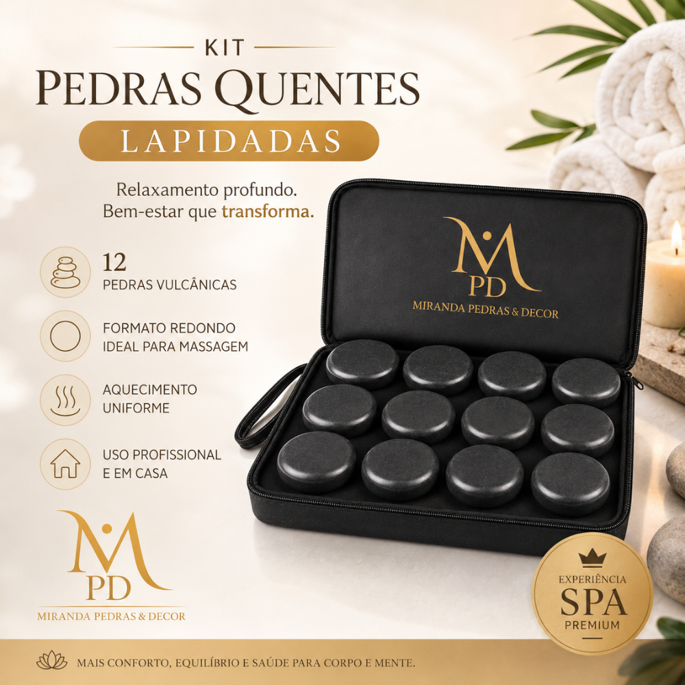 Kit 12 Pedras Quentes Lapidadas — foto 3