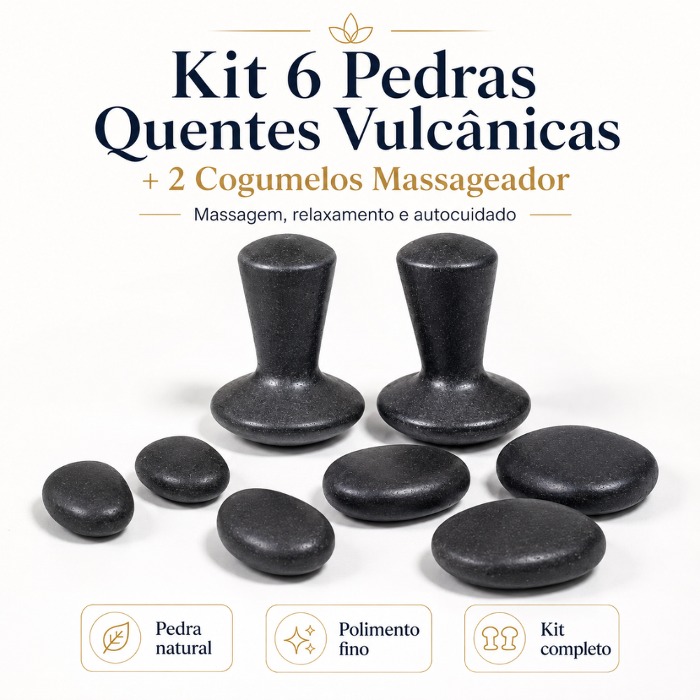 Kit 6 Pedras e 2 Cogumelos Massageadores — foto 2