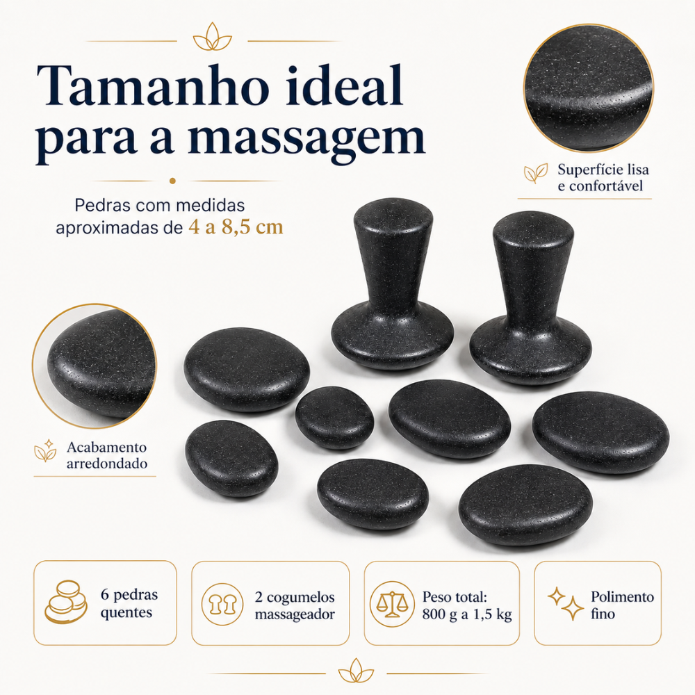 Kit 6 Pedras e 2 Cogumelos Massageadores — foto 4