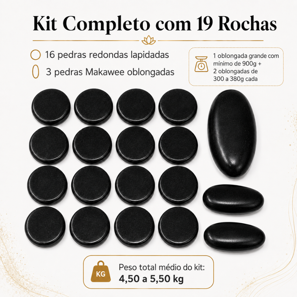 Kit Premium com 19 Pedras Vulcânicas — foto 2
