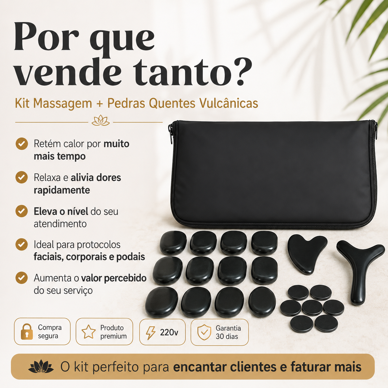 Kit Premium de Terapias com Pedras Vulcânicas — foto 3